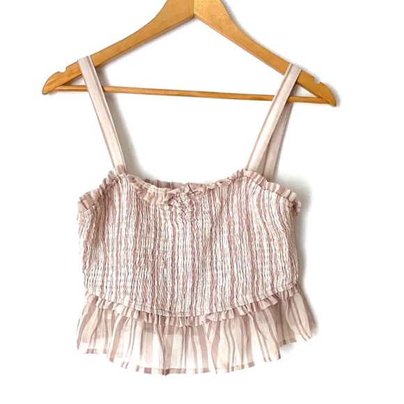 NWT storia pink and white striped ruffle skirt set - Picture 5 of 6